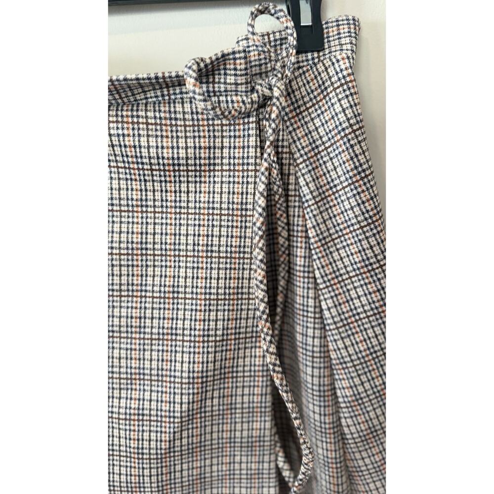 NWT Zara Plaid Wrap Skort Skirt With Shorts Size XL 2723 - Picture 4 of 9